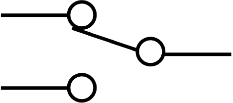 esquema de un conmutador, símbolo de un conmutador