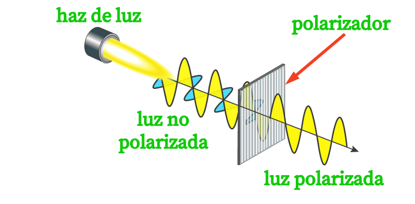 polarización de la luz, luz polarizada