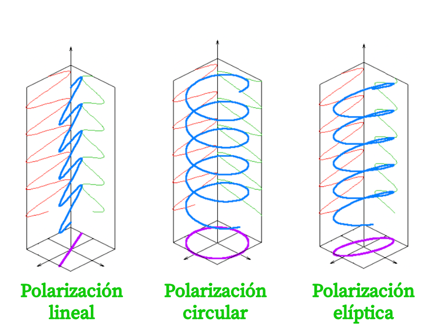 tipos de polarización de la luz