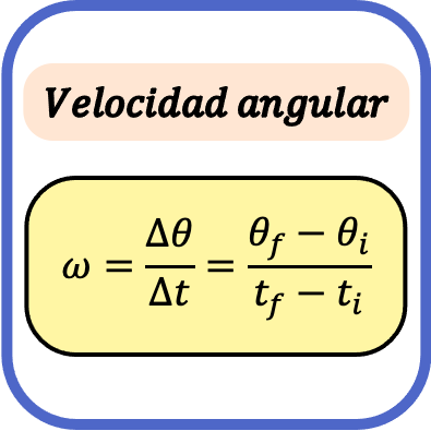 fórmula de la velocidad angular